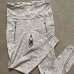 Lululemon 7/8 Mesh front zip leggings
